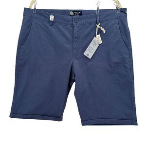 New With Defects Free Line Athens Mens 36 Shorts Flat Front Cuffed Blue